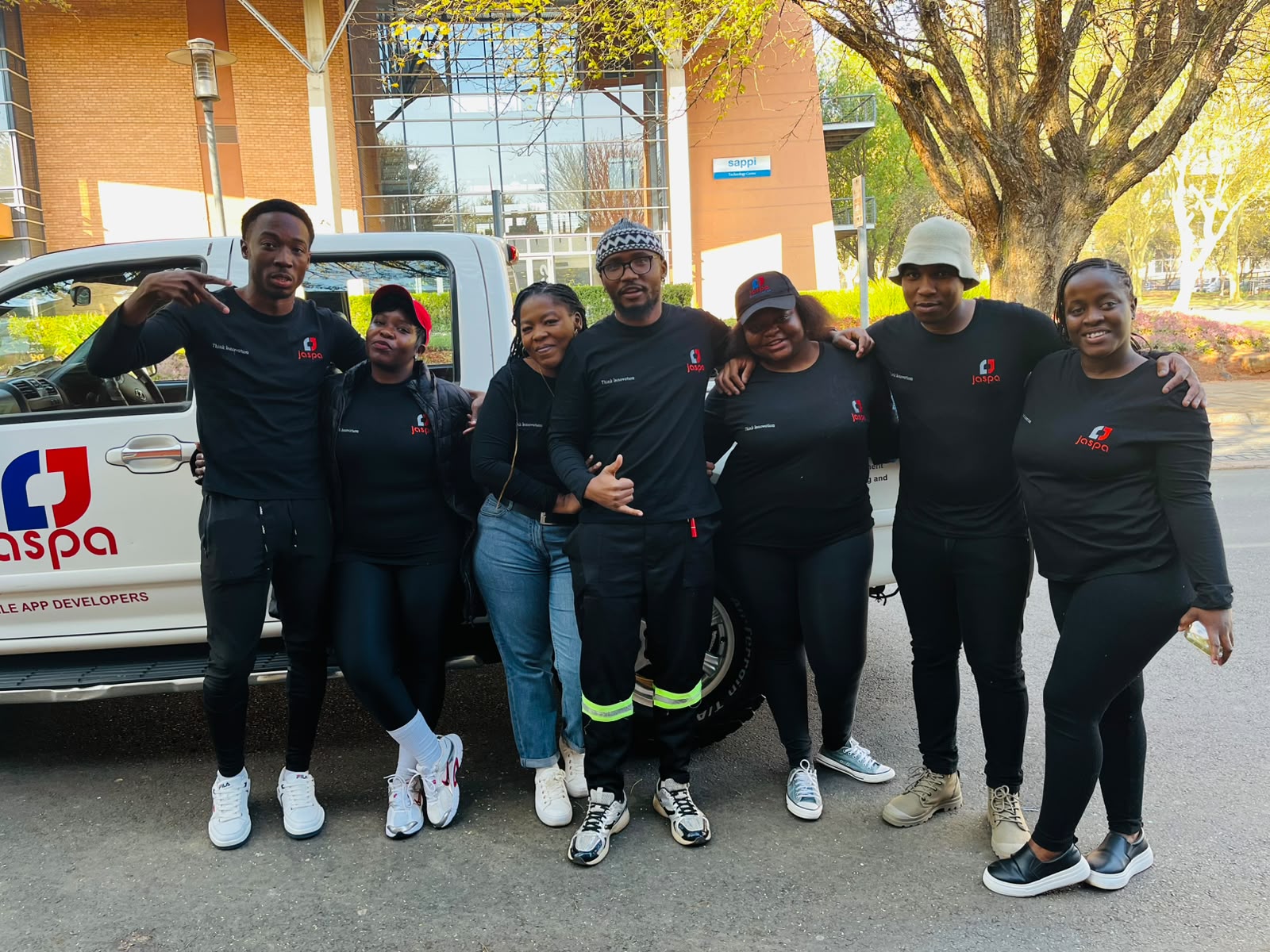 Jaspa team in branded uniforms